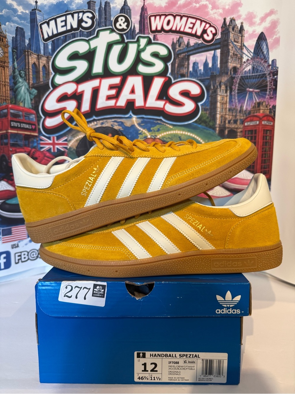 adidas Handball Spezial Men's Sneakers in Yellow & White